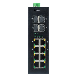 Good Quality Industrial Ethernet Switch – 8 10/100/1000TX and 4 1000X SFP Slot | Managed Industrial Ethernet Switch JHA-MIGS48 – JHA
