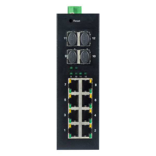 2018 High quality 1000m 8 Port Ethernet Switch - 8 10/100/1000TX and 4 1000X SFP Slot | Managed Industrial Ethernet Switch JHA-MIGS48 – JHA