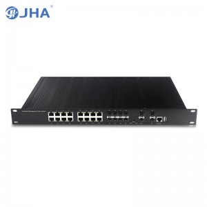 4 1G/10G SFP+ Slot+16 10/100/1000TX+8 1G SFP Slot |L2/L3 Managed Industrial Ethernet Switch JHA-MIWS4GS8016H