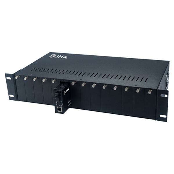 Factory Supply Fiber To Ethernet - 14 Slots 2U 19″ Rack Mount Chassis for Standalone Media Converter JHA-E14  – JHA