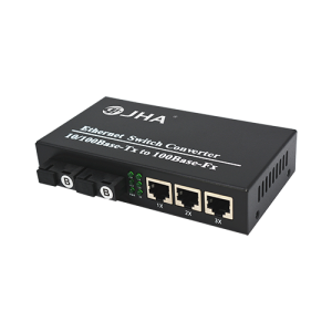 3 10/100TX + 2 100FX |Switch Ethernet de fibra JHA-F23