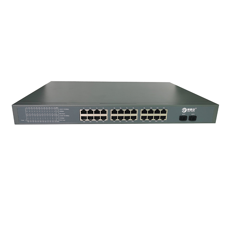 Online Exporter Poe Network Switch - 24 Ports 10/100/1000M PoE Port+2 Gigabit SFP Fiber Port, Smart PoE Switch  JHA-P420024B – JHA