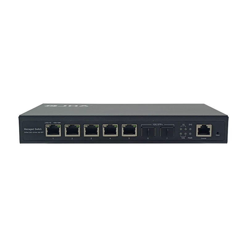 12-Port 100/1000/10G Base-T (RJ-45) Stackable Switch with 4 SFP/SFP+Slot 
