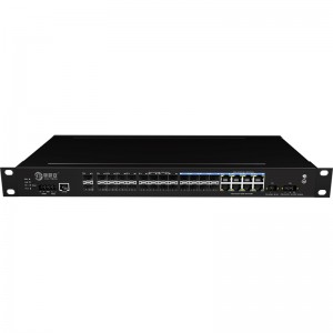 Port Fibră 2*10G+16*1000Base-X+8*1000M Port Combo, comutator Ethernet industrial gestionat JHA-MIGS1600C08W2-1U