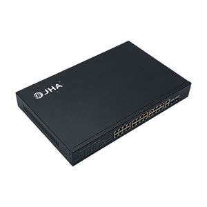 1U turi 24 port 10/100M PoE+2 Uplink Gigabit Ethernet Port+2 Gigabit SFP Fiber Port |Smart PoE kaliti JHA-P322024CBTH