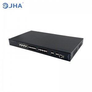 4 1G/10G SFP+ Slot And 16 1000M SFP Slot And 8 10/100/1000Base-T(X) | L2/L3 Managed Fiber Ethernet Switch JHA-SW4G1608MGH
