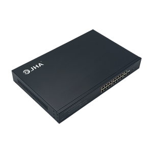 1U tipus 16 ports 10/100M PoE+2 port Gigabit Ethernet d'enllaç ascendent+1 port de fibra Gigabit SFP |Commutador PoE intel·ligent JHA-P312016CBH