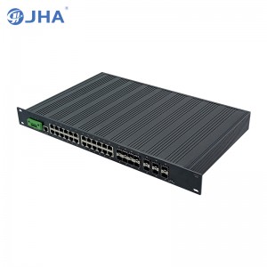 6 gniazd 1G/10G SFP++24 10/100/1000TX+8 gniazd 1G SFP |Zarządzalny przełącznik Ethernet przemysłowy L2/L3 JHA-MIWS6GS8024H