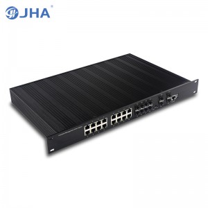 4 1G/10G SFP+ Slot+16 10/100/1000TX+8 1G SFP Slot |L2/L3 Managed Industrial Ethernet Switch JHA-MIWS4GS8016H