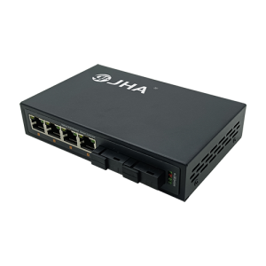4 10/100TX + 2 100FX |Оптоволоконный коммутатор Ethernet JHA-F24