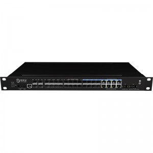 Port de fibra 4*10G+8*1000M Combo+16*10/100/1000Base-T, commutador Ethernet industrial gestionat JHA-MIGS1600C08W4-1U