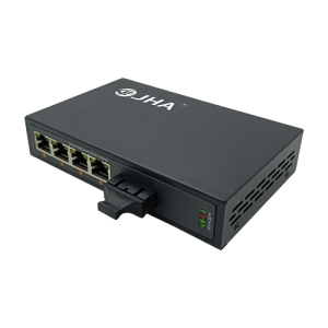 4 10/100/1000TX + 1 1000FX |Switch Ethernet de fibra JHA-G14
