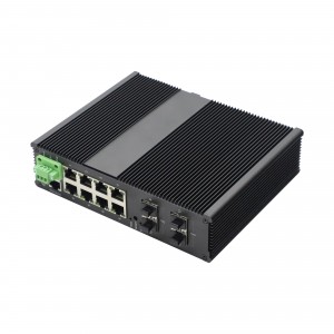 8 Port 1000M L2/L3 MANAGED INDUSTRIAL ETHERNET SWITCH with 4 10G SFP+ Slot |JHA-MIWS4G08H