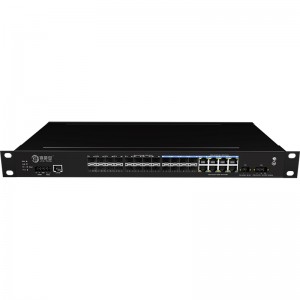 Commutateur Ethernet industriel géré par port combiné 16*1000Base-X + 8*1000 M JHA-MIGS1600C08-1U