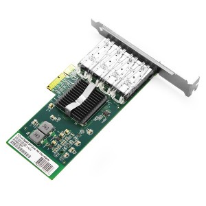 Adaptor Serat Port Quad PCIe x4 Gigabit SFP JHA-GWC401