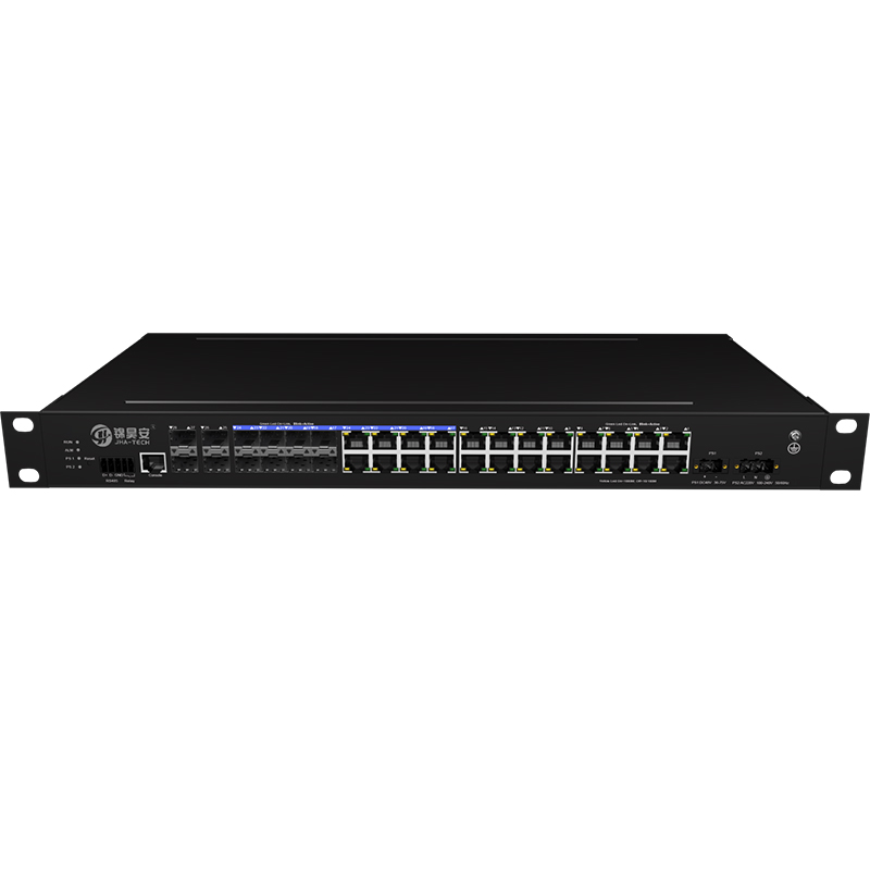 4*10G Fiber Port+16*10/100/1000Base-T+8*1000M Combo Port, Managed Industrial Ethernet Switch JHA-MIG016C08W4-1U Featured Image