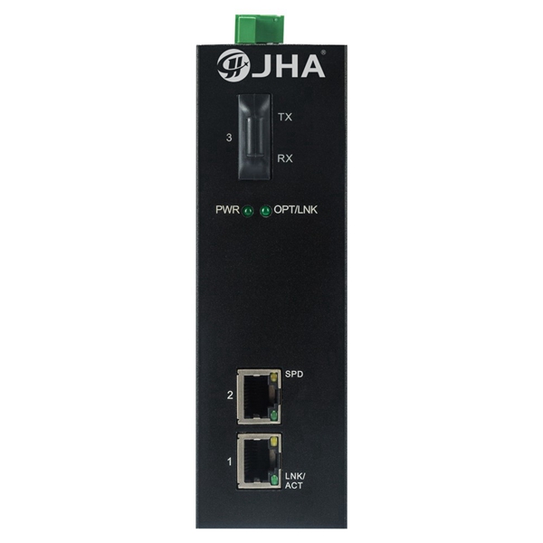 OEM Customized Unmanaged Industrial Switch 2gx 8tx -  2 10/100TX and 1 100FX | Industrial Media Converter JHA-IF12 – JHA