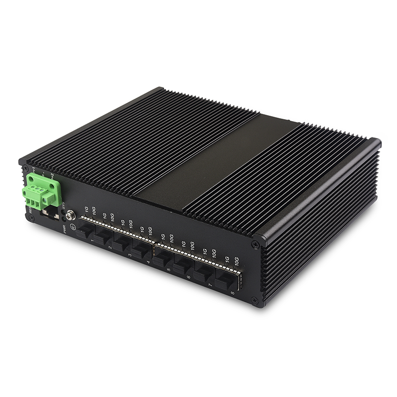 Նոր ժամանման կառավարվող արդյունաբերական Ethernet անջատիչի ներդրում 8 10G SFP+ բնիկով