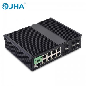 2 1G/10G SFP-Steckplätze + 8 10/100/1000TX + 4 1000Base-X SFP-Steckplätze |Verwalteter industrieller Ethernet-Switch JHA-MIWS2G48H