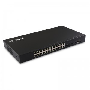 24 Port L2 Managed Ethernet Fiber Switch with 4 10G SFP+ Slot | JHA-SW4024MGH