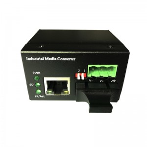 1 100Base-FX Port+1 10/100 T(X) RJ45 Port| Mini Industrial Media Converter JHA-IF11C