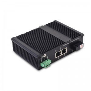 2 10/100TX and 1 100FX | Industrial Media Converter JHA-IF12H