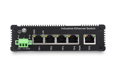 5 10/100/1000TX |Hallitsematon teollinen Ethernet-kytkin JHA-IG05H