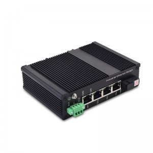 4 10/100/1000TX и 1 1000FX |Неуправляем индустриален Ethernet комутатор JHA-IG14H