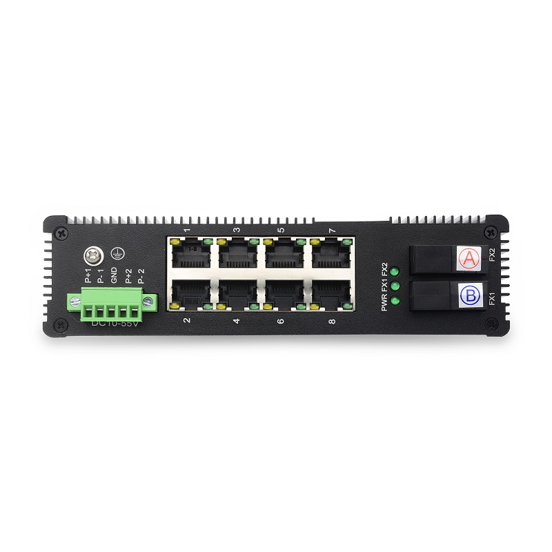 8 10/100/1000TX And 2 1000FX | Unmanaged Industrial Ethernet Switch JHA-IG28H Featured Image