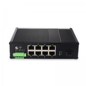 8 10/100/1000TX e 1 ranura SFP 1000X |Switch Ethernet industrial non administrado JHA-IGS18H