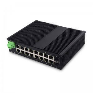 16 10/100/1000TX och 2 1000X SFP Slot |Ohanterad industriell Ethernet-switch JHA-IGS216H
