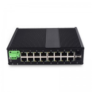 16 10/100/1000TX და 2 1000X SFP სლოტი |უმართავი სამრეწველო Ethernet გადამრთველი JHA-IGS216H