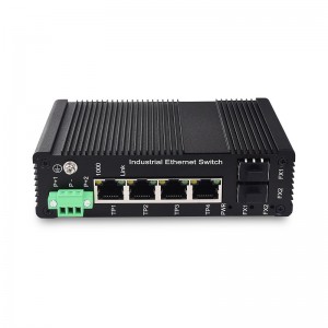4 10/100/1000TX un 2 1000X SFP slots |Nepārvaldīts rūpnieciskais Ethernet slēdzis JHA-IGS24H