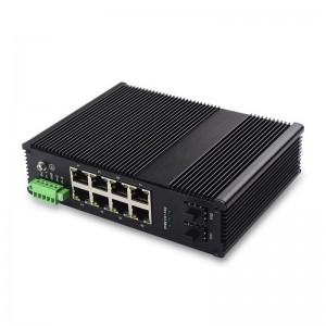 8 10/100/1000TX եւ 2 1000X SFP բնիկ |Չկառավարվող արդյունաբերական Ethernet անջատիչ JHA-IGS28H