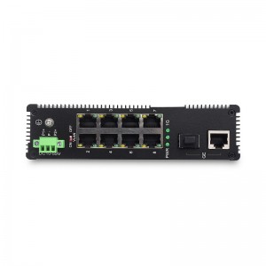 8 10/100/1000TX And 1 1000X SFP Slot And 1 10/100/1000TX(Combo) | Unmanaged Industrial Ethernet Switch JHA-IGSC1F8H