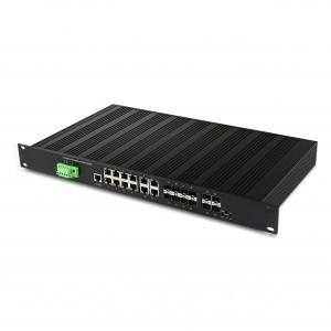 Индустриален Ethernet комутатор L2 за монтиране в шкаф с 12 порта |JHA-MIGS1212H