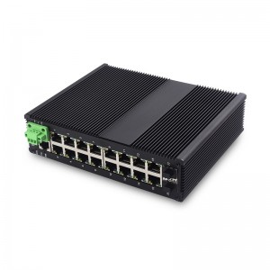 16 Port Gigabit L2 Managed Industrial Ethernet Switch með 2 1000M SFP rauf |JHA-MIGS216H