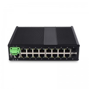 16 Port Gigabit L2 Managed Industrial Ethernet Switch with 2 1000M SFP slot |JHA-MIGS216H