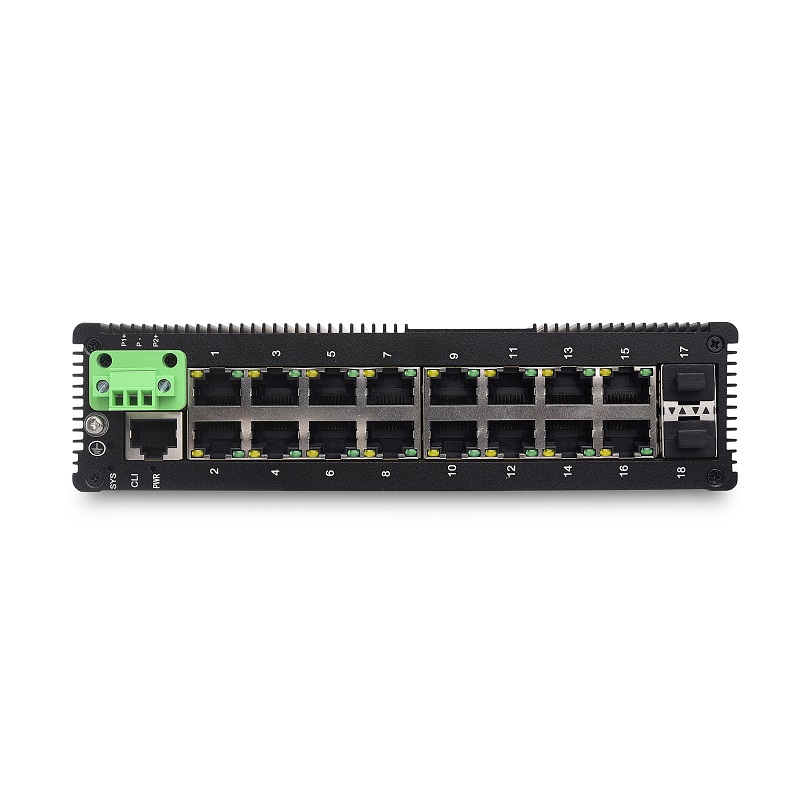 Chinese Professional Gigabit Ethernet Unmanaged -  16 10/100/1000TX And 2 1000X SFP Slot | Managed Industrial Ethernet Switch JHA-MIGS216H – JHA