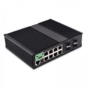 8 10/100/1000TX en 4 1000X SFP-slots |Beheerde industriële Ethernet-switch JHA-MIGS48H
