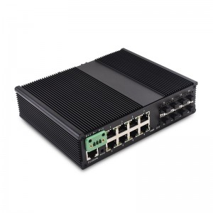8 10/100/1000TX ja 8 1000X SFP -paikka |Hallittu teollinen Ethernet-kytkin JHA-MIGS808H