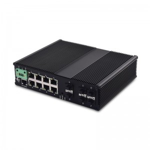 2 ranuras 10G SFP+ y 4 ranuras SFP 1000X y 8 10/100/1000TX |Conmutador Ethernet industrial gestionado JHA-MIW2GS48H