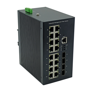16 Port Managed Industrial Ethernet Switch with 4 10G SFP Slot | JHA-MIW4G016H