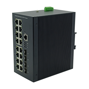 4 1G/10G SFP Slot+16 10/100/1000TX |L2/L3 Indasteri e laoloang ea Ethernet Switch JHA-MIWS4G016H