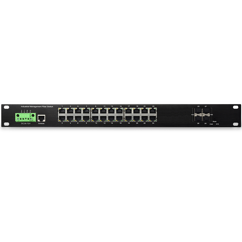 China Wholesale Network Switch 8 Port Factory Suppliers - 4*10G Fiber Port+24*10/100/1000Base-T Managed Industrial Ethernet Switch JHA-MIW4G024H – JHA
