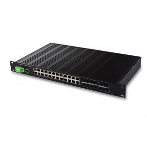 4 10G SFP+ слота и 8 комбинирани порта и 16 10/100/1000TX |Управляван индустриален Ethernet комутатор JHA-MIW4GSC8016H
