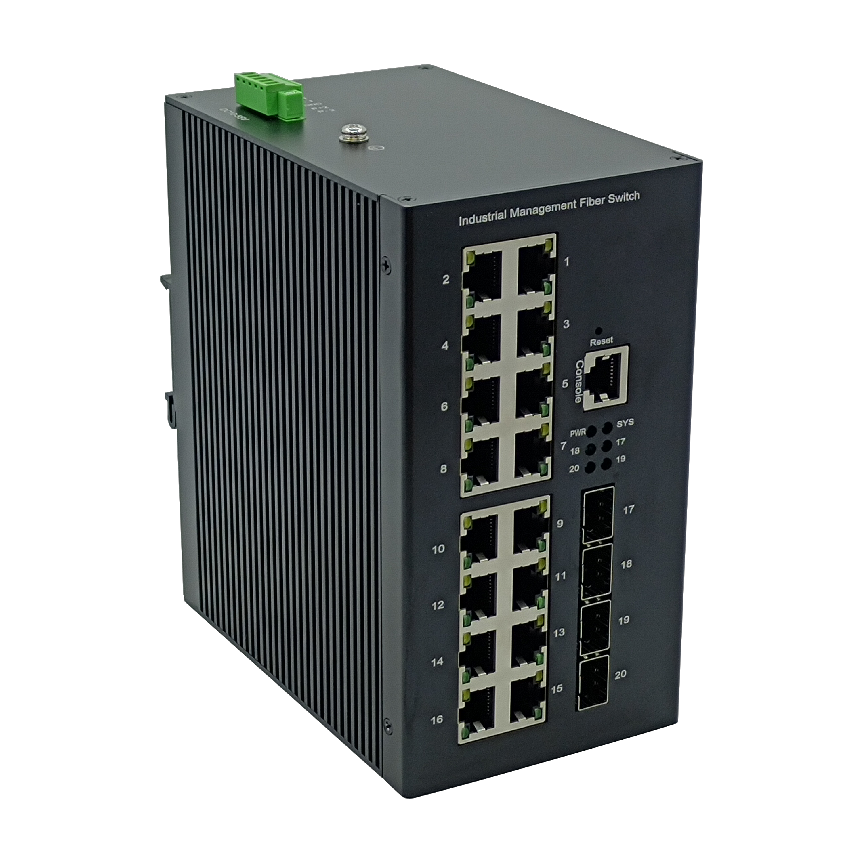 New product recommendation–Introduction to 16-port fanless industrial grade switch—JHA-MIWS4G016H