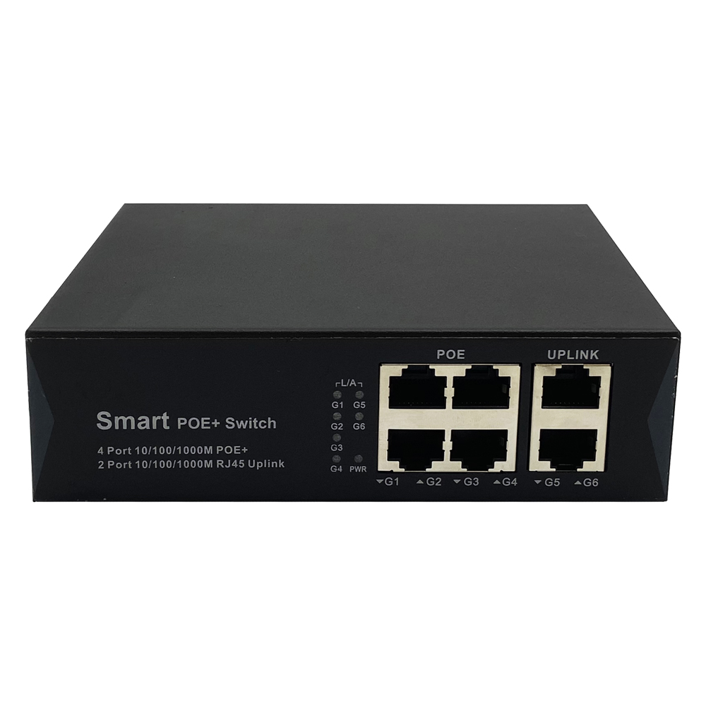 4 Port PoE Network Switch  With 2 Gigabit Uplink Ports