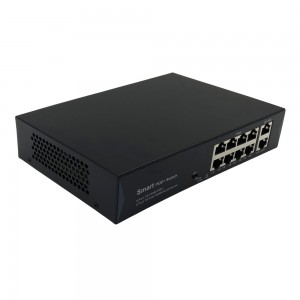 8 ọdụ ụgbọ mmiri 10/100M PoE+2 Uplink Gigabit Ethernet Port |Smart PoE Gbanwee JHA-P30208CBMHGW