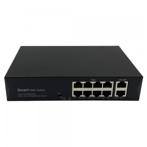 8 Ports 10/100M PoE+2 Uplink Gigabit Ethernet Port |Smart PoE Switch JHA-P30208CBMHGW